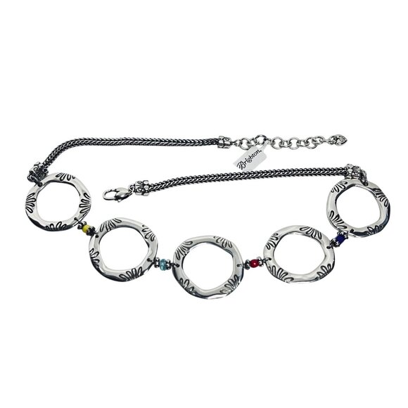 Brighton Chunky Silver-Tone Wheat Chain Statement Necklace (6023) - Picture 7 of 7